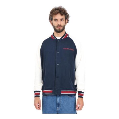 Tommy Jeans College Style Bomber Sweater Multicolor, Herr