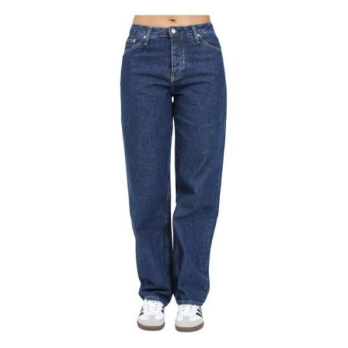 Calvin Klein Jeans 90's Straight Blue Denim Jeans Blue, Dam