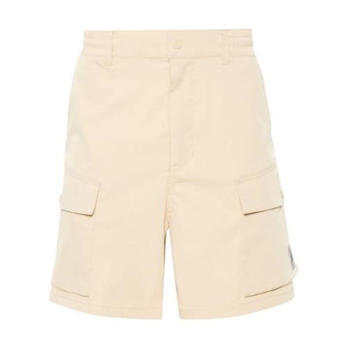 Carhartt Wip Avslappnad passform polyester twill shorts Beige, Herr