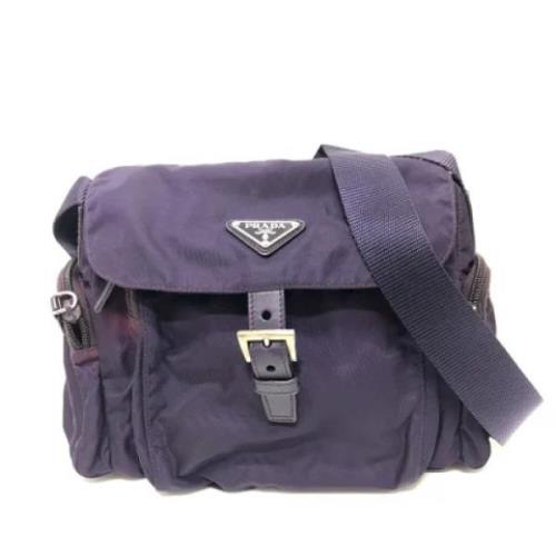 Prada Vintage Pre-owned Tyg prada-vskor Purple, Dam