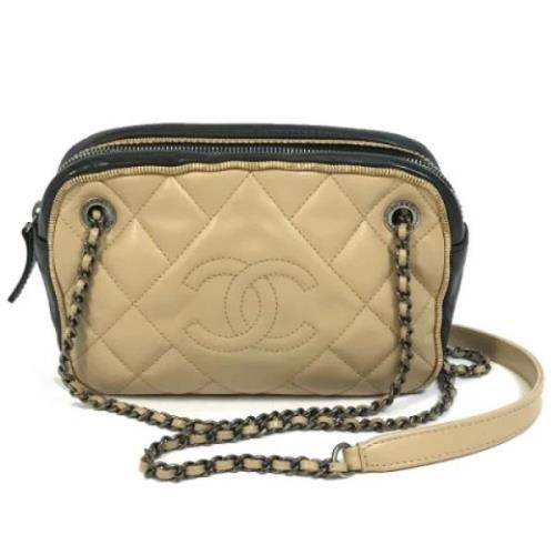 Chanel Vintage Pre-owned Laeder chanel-vskor Beige, Dam