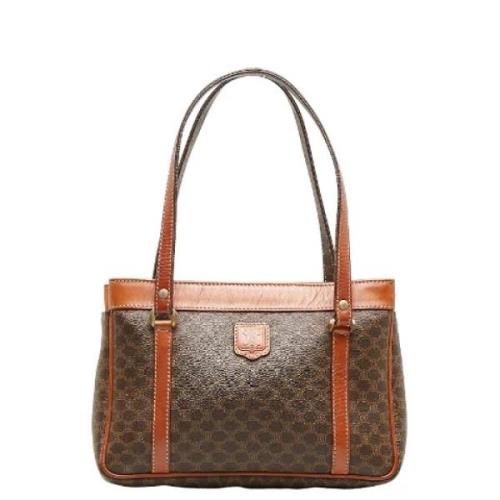 Celine Vintage Pre-owned Canvas handvskor Brown, Dam