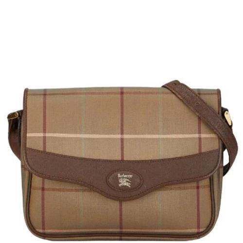 Burberry Vintage Pre-owned Canvas axelremsvskor Brown, Dam