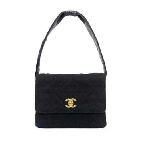 Chanel Vintage Pre-owned Canvas handvskor Black, Dam