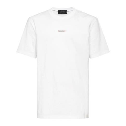 Dsquared2 Logo Front T-shirt Vit White, Herr