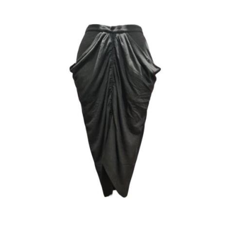 Isabel Marant Étoile Draperad Kjol med Dragkedjedetaljer Black, Dam