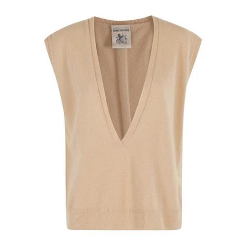 Semicouture Elegant Martina Klänning Beige, Dam