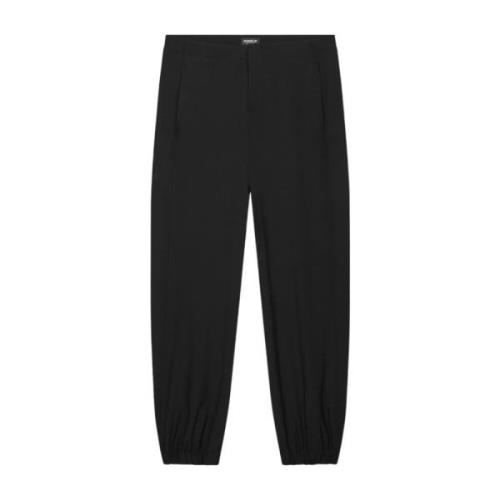 Dondup Svart ullväv joggers Black, Dam