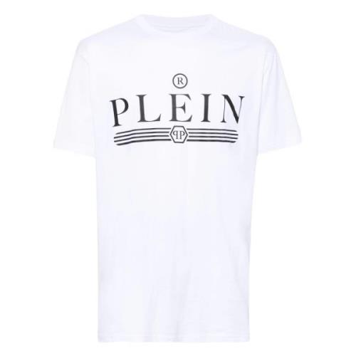 Philipp Plein Vita T-shirts och Polos med Plein Print White, Herr