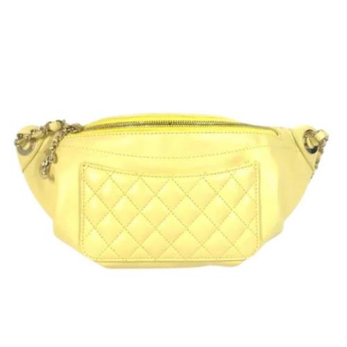 Chanel Vintage Pre-owned Laeder chanel-vskor Yellow, Dam