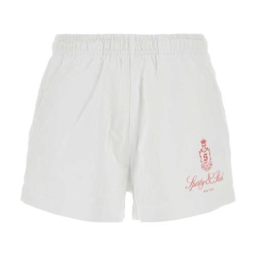 Sporty & Rich Vita Bomull Disco Shorts White, Dam