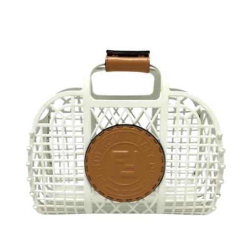 Fendi Vintage Pre-owned Canvas fendi-vskor White, Dam