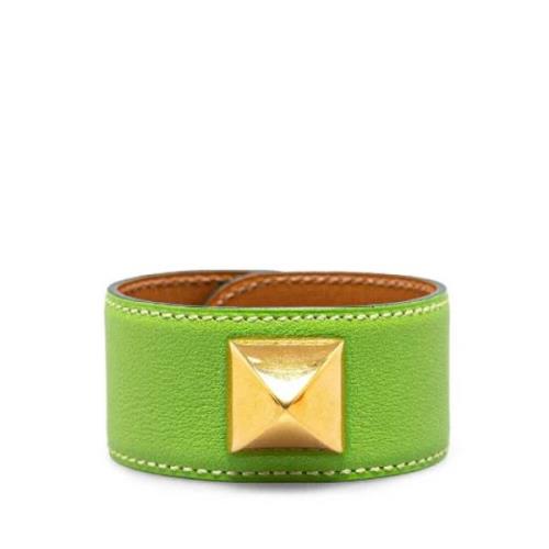 Hermès Vintage Pre-owned Laeder armband Green, Dam