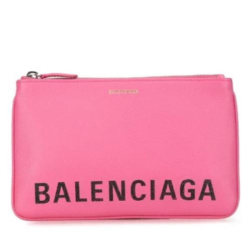 Balenciaga Vintage Pre-owned Laeder kuvertvskor Pink, Dam