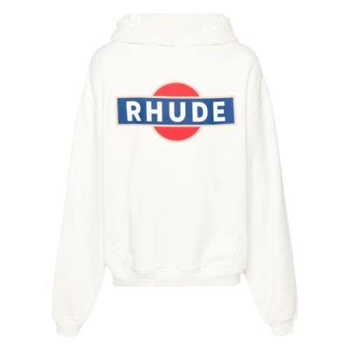 Rhude Vintage Racer Huva Tröja White, Herr