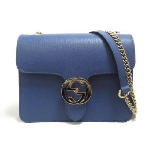 Gucci Vintage Pre-owned Laeder gucci-vskor Blue, Dam