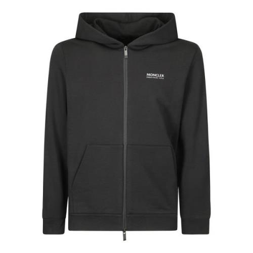 Moncler Zip Up Cardigan Sweatshirt Black, Herr