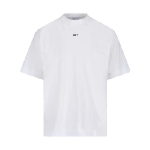 Off White Vit Logotyp T-shirt Bomull Kortärmad White, Herr