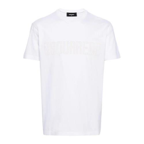 Dsquared2 Kristall Logo T-shirts och Polos White, Herr