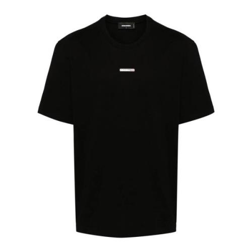 Dsquared2 Svart Logot-shirt Kortärmad Black, Herr