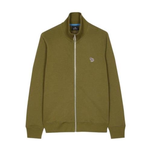 Paul Smith Zebra Logo Zip Sweatshirt Green, Herr