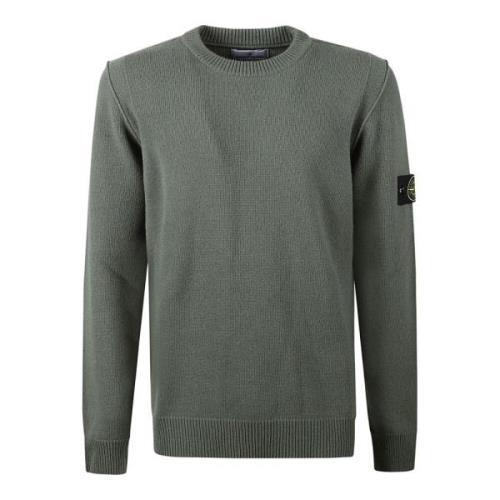 Stone Island Stilfull Stickad Tröja för Män Green, Herr