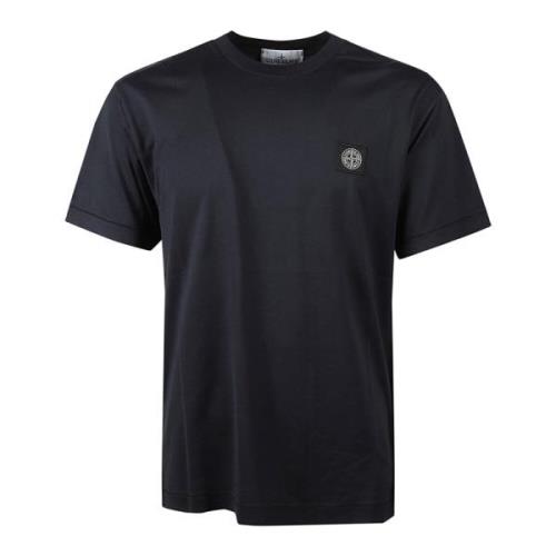 Stone Island Avslappnad Bomull T-shirt Blue, Herr