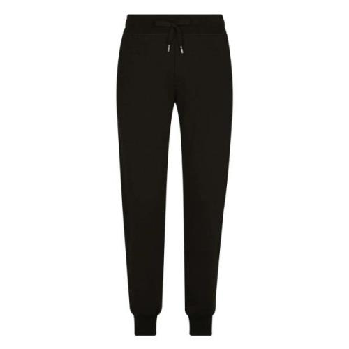 Dolce & Gabbana Svarta Jogger Felpa Essential Byxor Black, Herr