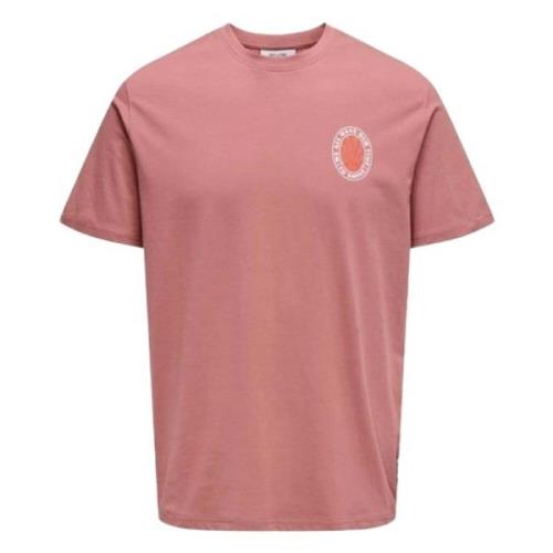 Only & Sons T-shirt Pink, Dam