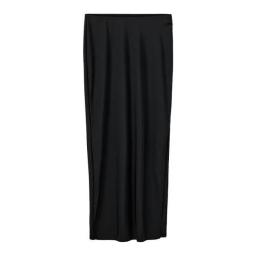 Sofie Schnoor Svart Maxi Kjol med Sidoslits Black, Dam