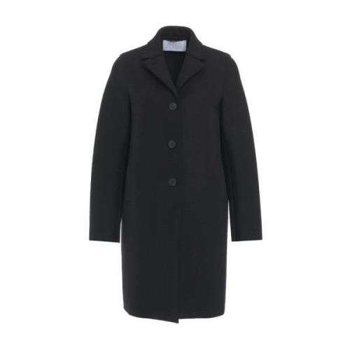 Harris Wharf London Svart Ullrock Elegant Stilfull Black, Dam