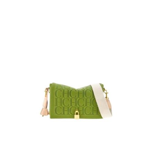 Carolina Herrera Låst Crossbody Väska Grön Tatuerad Green, Herr