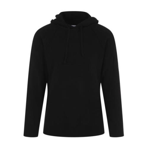 C.p. Company Svart Stickad Hoodie Black, Herr