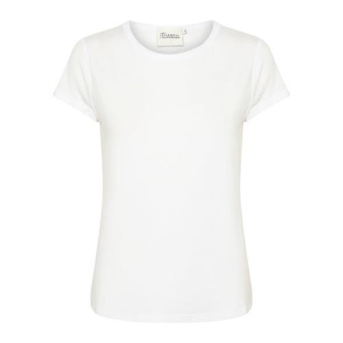 My Essential Wardrobe Modal Tee Top i Bright White White, Dam