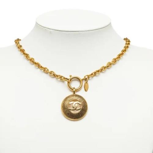 Chanel Vintage Pre-owned Guld halsband Yellow, Dam