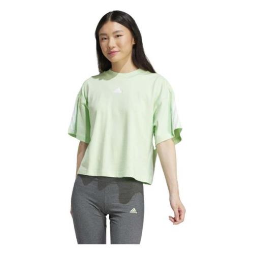 Adidas Framtida Ikon 3 Ränder T-shirt Green, Dam