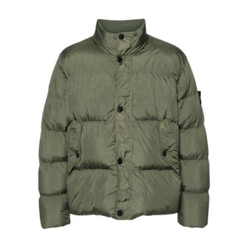 Stone Island Grön Vadderad Duntäcke Green, Herr