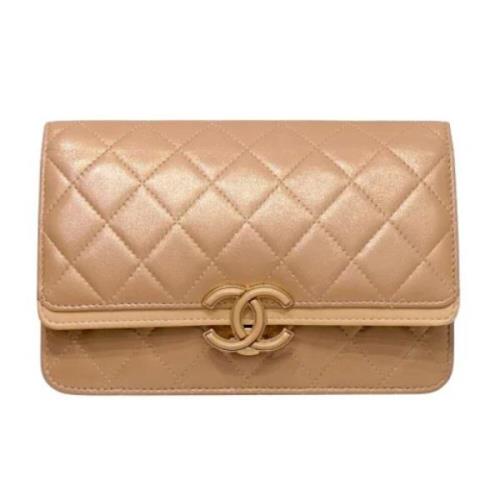 Chanel Vintage Pre-owned Canvas chanel-vskor Beige, Dam