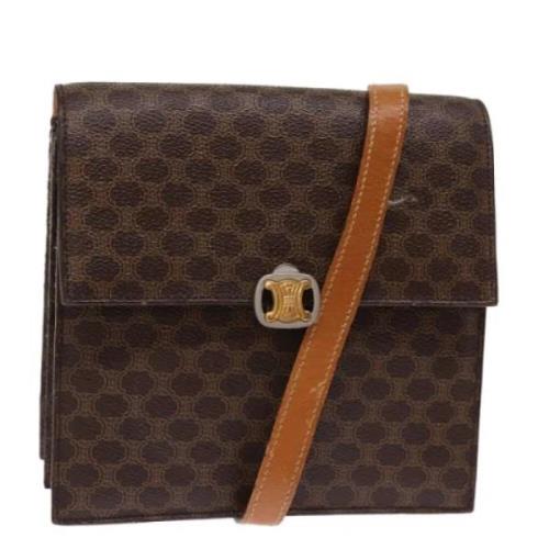 Celine Vintage Pre-owned Laeder axelremsvskor Brown, Dam