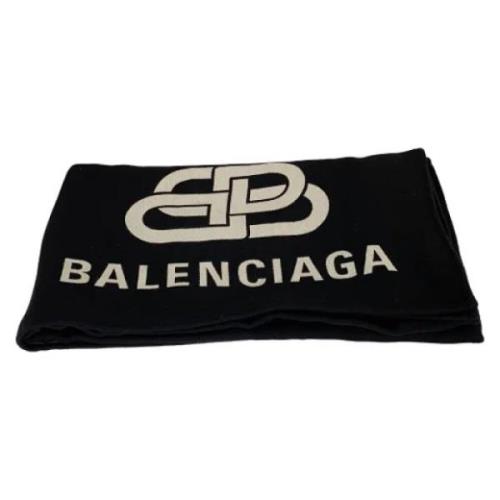 Balenciaga Vintage Pre-owned Ylle sjalar Black, Dam