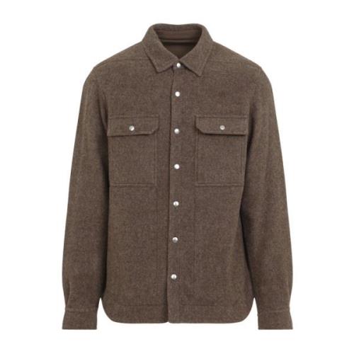 Rick Owens Fawn Outer Shirt Brown, Herr