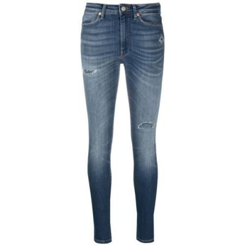 Dondup High Rise Skinny Jeans Blue, Dam