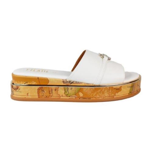 Alviero Martini 1a Classe Geo Classic dammsandal med logospänne White,...