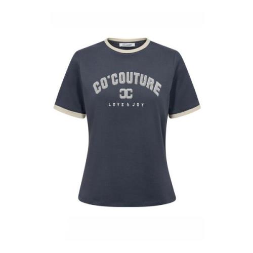 Co'Couture Edgecc Tee Toppe T-Shirts Blue, Dam