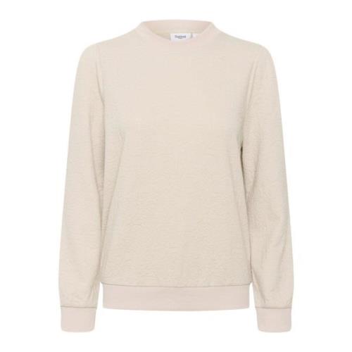 Saint Tropez Gandysz Sweatshirt Gray Morn Beige, Dam