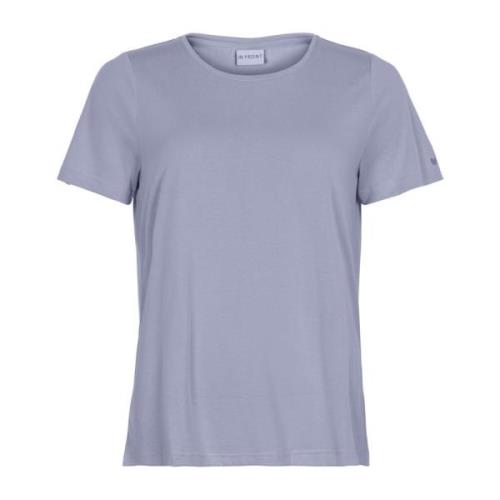 IN Front Hjärt Detalj Dusty Blue T-Shirt Blue, Dam