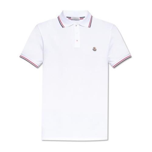 Moncler Polo med logotyp White, Herr