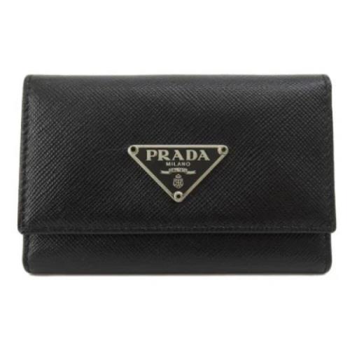 Prada Vintage Pre-owned Laeder nyckelhllare Black, Dam