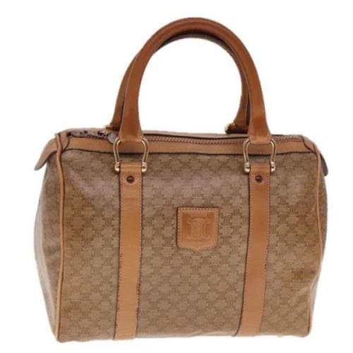 Celine Vintage Pre-owned Laeder handvskor Beige, Dam