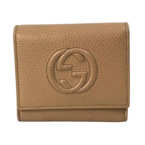 Gucci Vintage Pre-owned Laeder plnbcker Beige, Dam